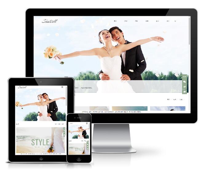 婚纱照摄影类网站模板(响应式)展示图